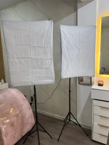 Kit 2 soft box 50x70cm , acompanha tripé e 2 lâmpadas 50w