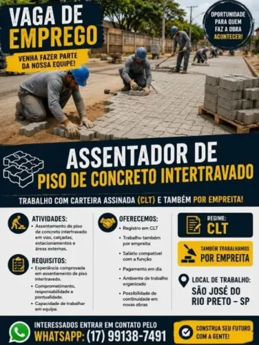 Assentador de piso intertravado