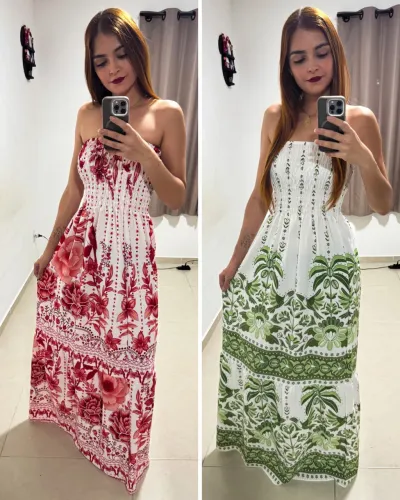 Vestido longo farm