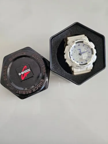Casio G-Shock GA-100A Branco Original + Case - Ana-Digi - Ótimo Estado