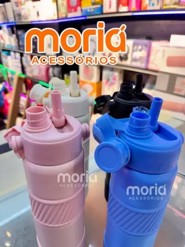 Garrafa Térmica Esportiva Duplo Aço Inoxidável 800ml Bico Duplo
