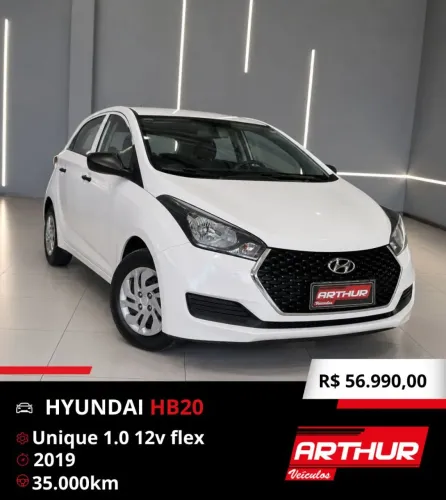 Hyundai HB20 Unique 1.0 Flex 12V Mec. 2019
