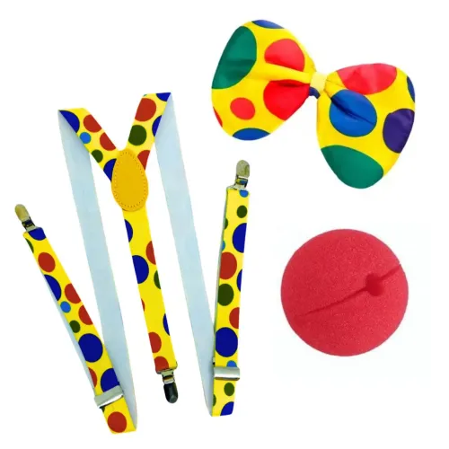 Kit de fantasia de Palhaço, Acessórios de fantasia, roupas temáticas