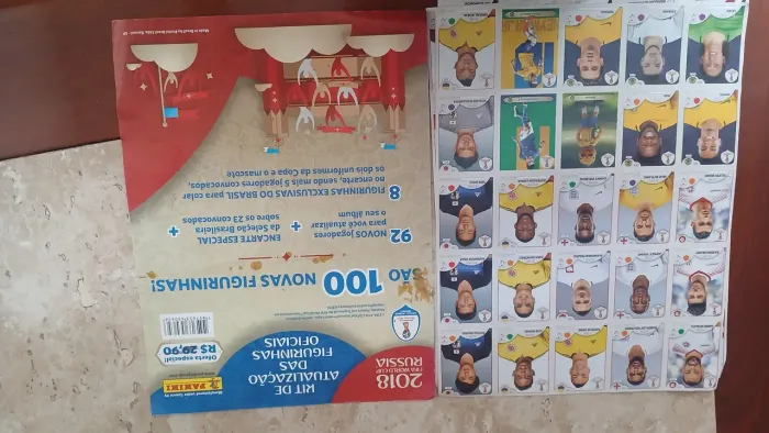 Complementacao album Copa 2018 novo - 100 figurinhas