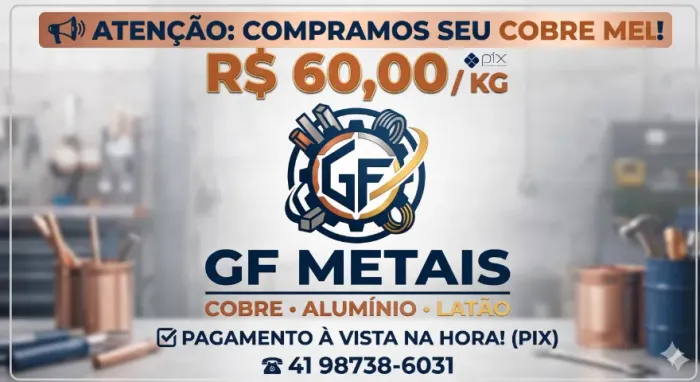 Compramos Cobre, Alumínio, Latão, etc