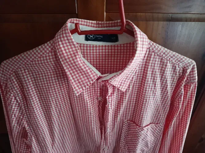 Camisa Xadrez Vermelha Hering Tamanho 3