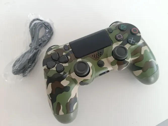 Controle Original Ps4 Sony Slim Pro Verde Camuflado - Bateria Nova