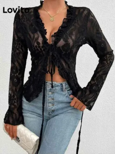Blusa de Renda ( M ) Nova