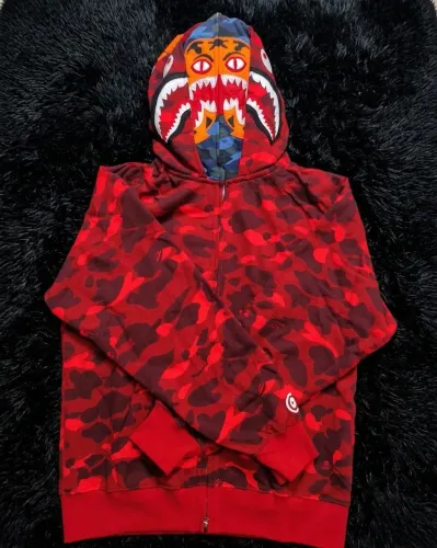 Bape Tiger Double hoddie (vermelha)3XL