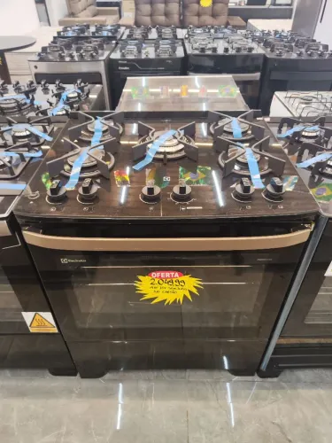 Fogão Electrolux 5 bocas mesa de vidro novo 