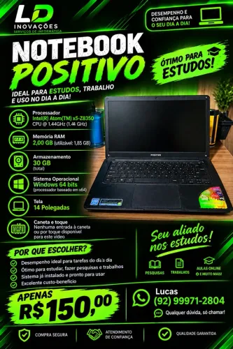 Vendo notebook usado em bom estado