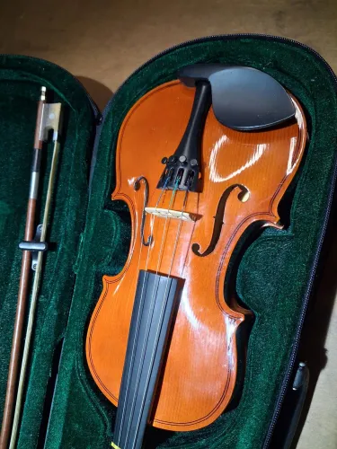 violino completo em ótimo estado de conservação,acompanhado por diversos acessórios