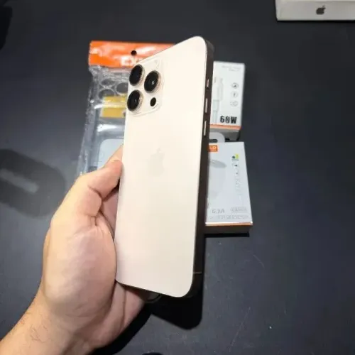 iPhone 16 Pro Max 256GB Desert! 100% de bateria! Garantia Apple! Acc cartão!