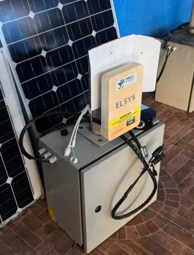 Kit Câmera Panorâmica 4k 180° Monitoramento Solar Sem Fio