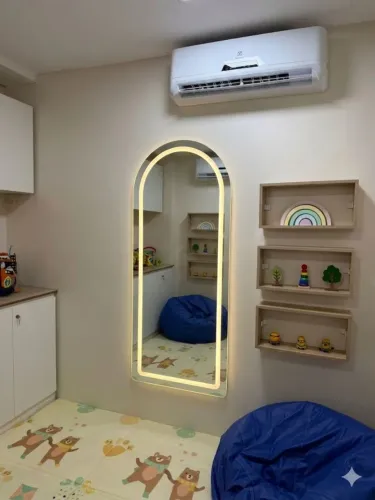 Espelhos jateados com leds botão touch 