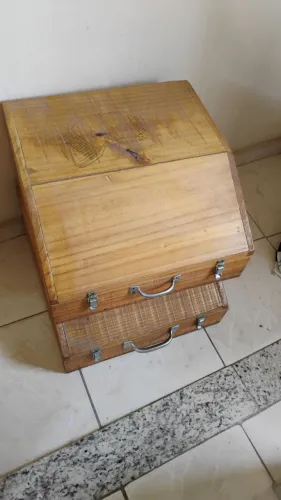 Dois case de madeira para acordeon 60 48 ou 80 baixos (artesanal) barato demais