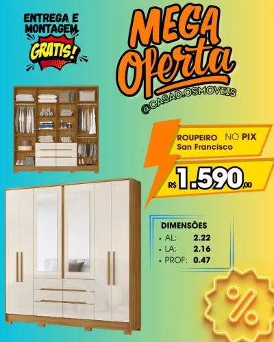 Guarda roupa mês do consumidor