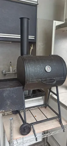 CHURRASQUEIRA PIT SMOKER (american bbq - carvão e lenha)