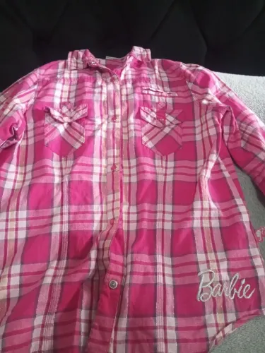 Blusa xadrez rosa da Barbie " festa junina"