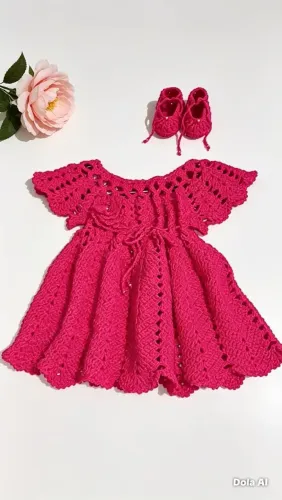 Kit vestido de crochê 