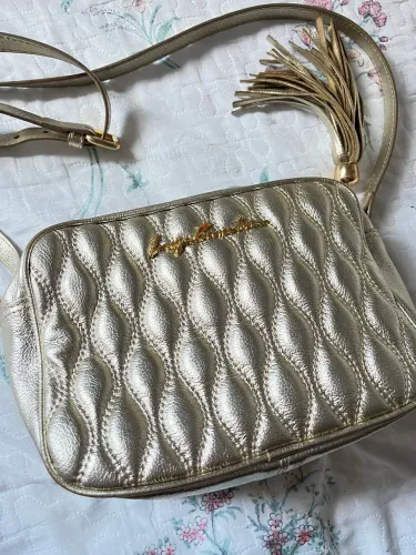 BOLSA LUIZA BARCELOS GRANDE DOURADA ORIGINAL
