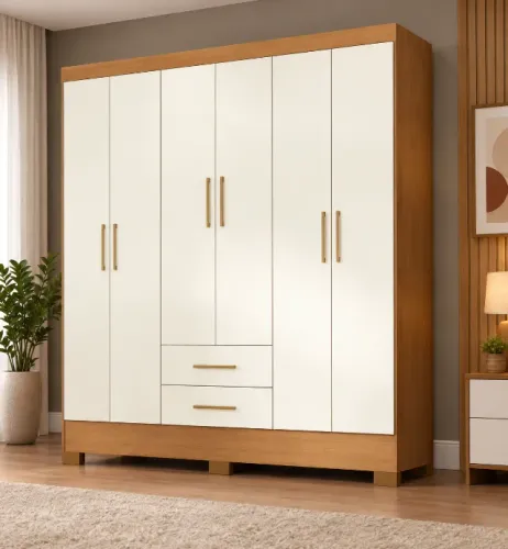 Guarda roupa toquio 6 portas
