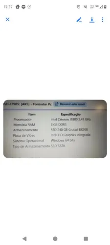 Computador completo funcionando perfeitamente 