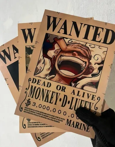 Quadro One Piece em MDF Vários Modelos Wanted