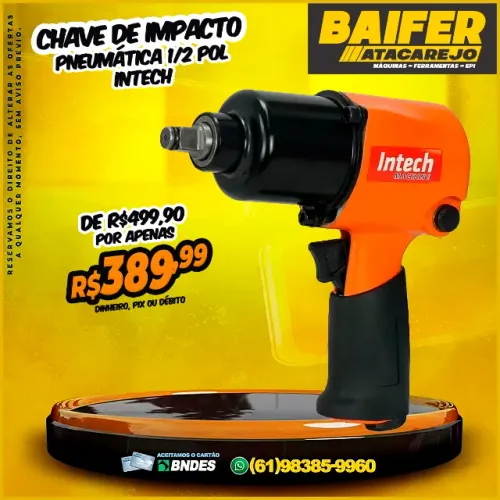 Chave de Impacto Pneumática 1/2 Pol Intech