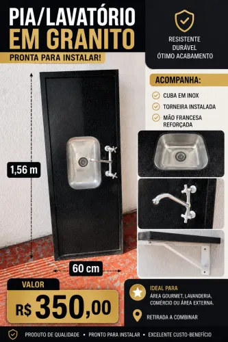Pia de granito 