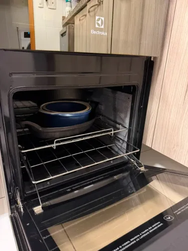 Fogão 4 Bocas Electrolux Prata com Forno Duplo e Tripla Chama (56DXQ)