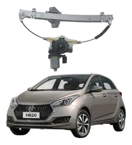 Máquina Vidro Porta Traseiro Direito Hyundai Hb20 2013 A 19