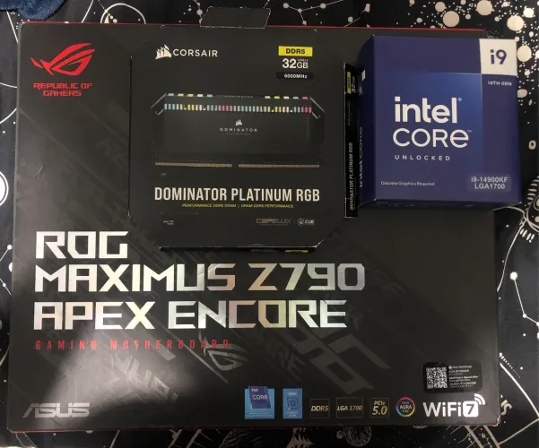 i9 14900kf kit com placa mãe e memória ram