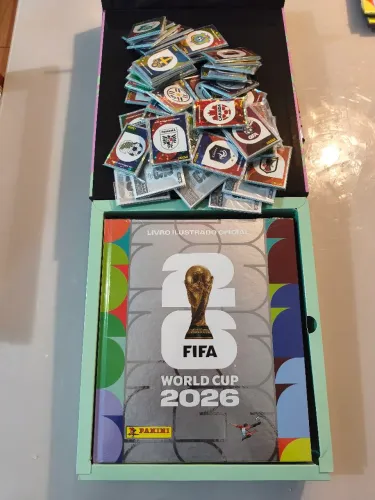 Kit álbum prata completo + box colecionador