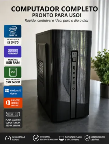 VENDO COMPUTADOR COMPLETO i5 I 8GB RAM I SSD 240 GB I EXCELENTE ESTADO