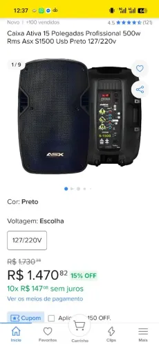 Caixa de som profissional