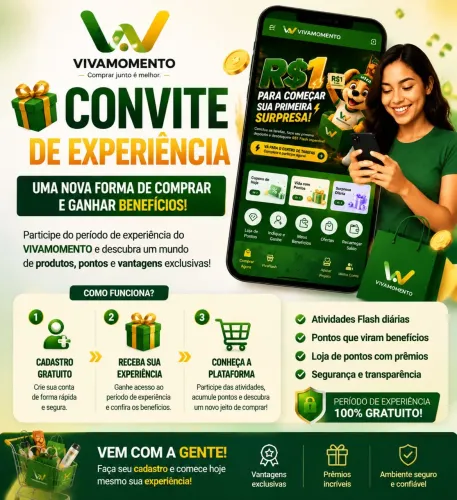 Teste a plataforma VIVAMOMENTO R$60