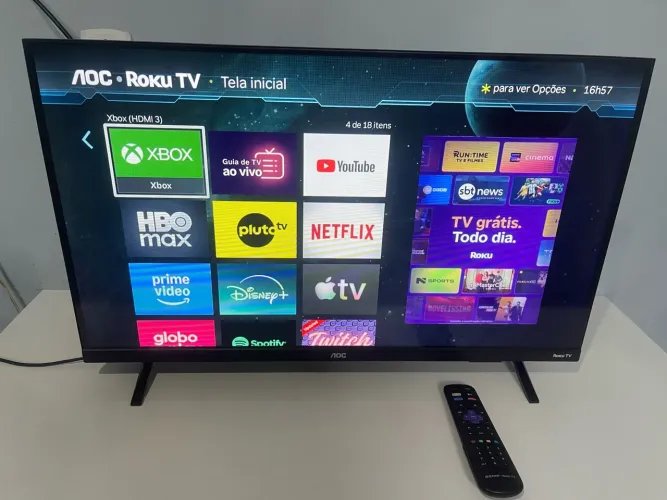 tv smart roku aoc 32 polegadas