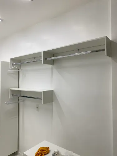 3 CABIDEIROS ARARAS DE ROUPAS MDF BRANCO