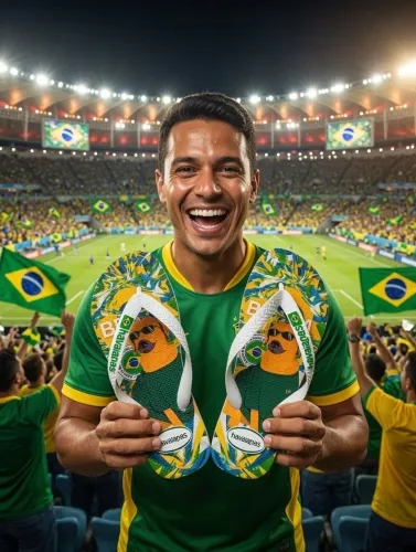 Combo Chinelo copa do Brasil masculino e feminino 