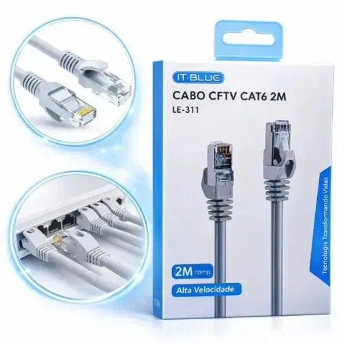 Cabo rede CAT6 2m IT-BLUE LE-311