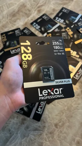 Cartão Sd lexar 128gb silver plus