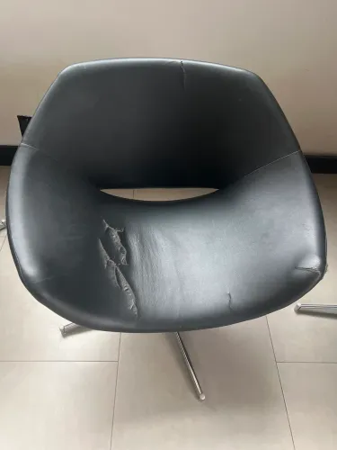 Poltronas Giratórias Design Moderno - Base Cromada