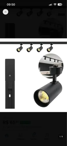 Iluminação kit trilho eletrônico 
