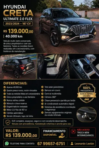 Hyundai Creta Ultimate 2.0 16V Flex AUT 2024