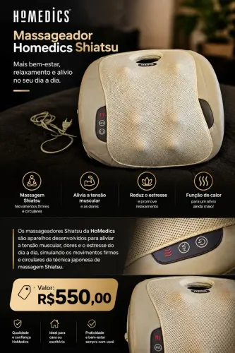 Massageador homedics shiatsu
