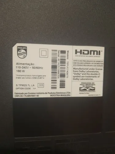 TV Philips tela trincada nunca usada