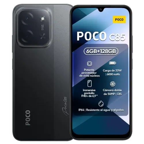 XIAOMI POCO C85 128GB/6GB RAM - 1 ANO DE GARANTIA