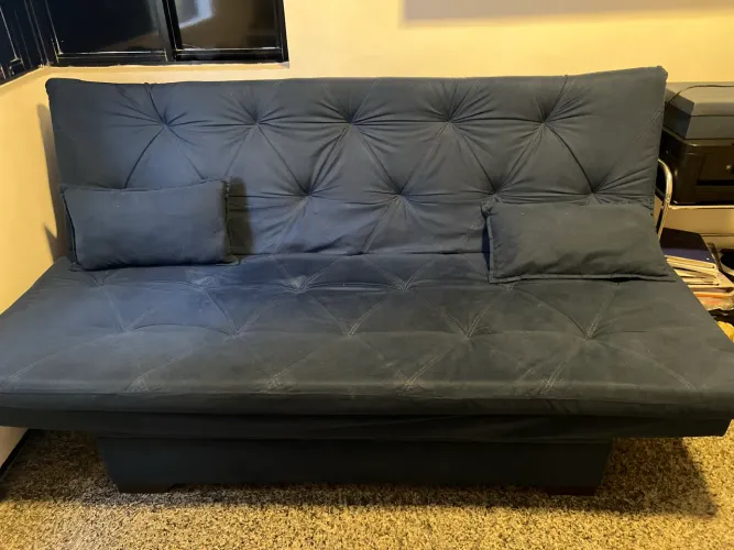 Sofá cama com baú 