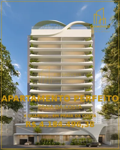 Linda vista para o Morro do Moreno: apartamento na Praia da Costa - Vila Velha!